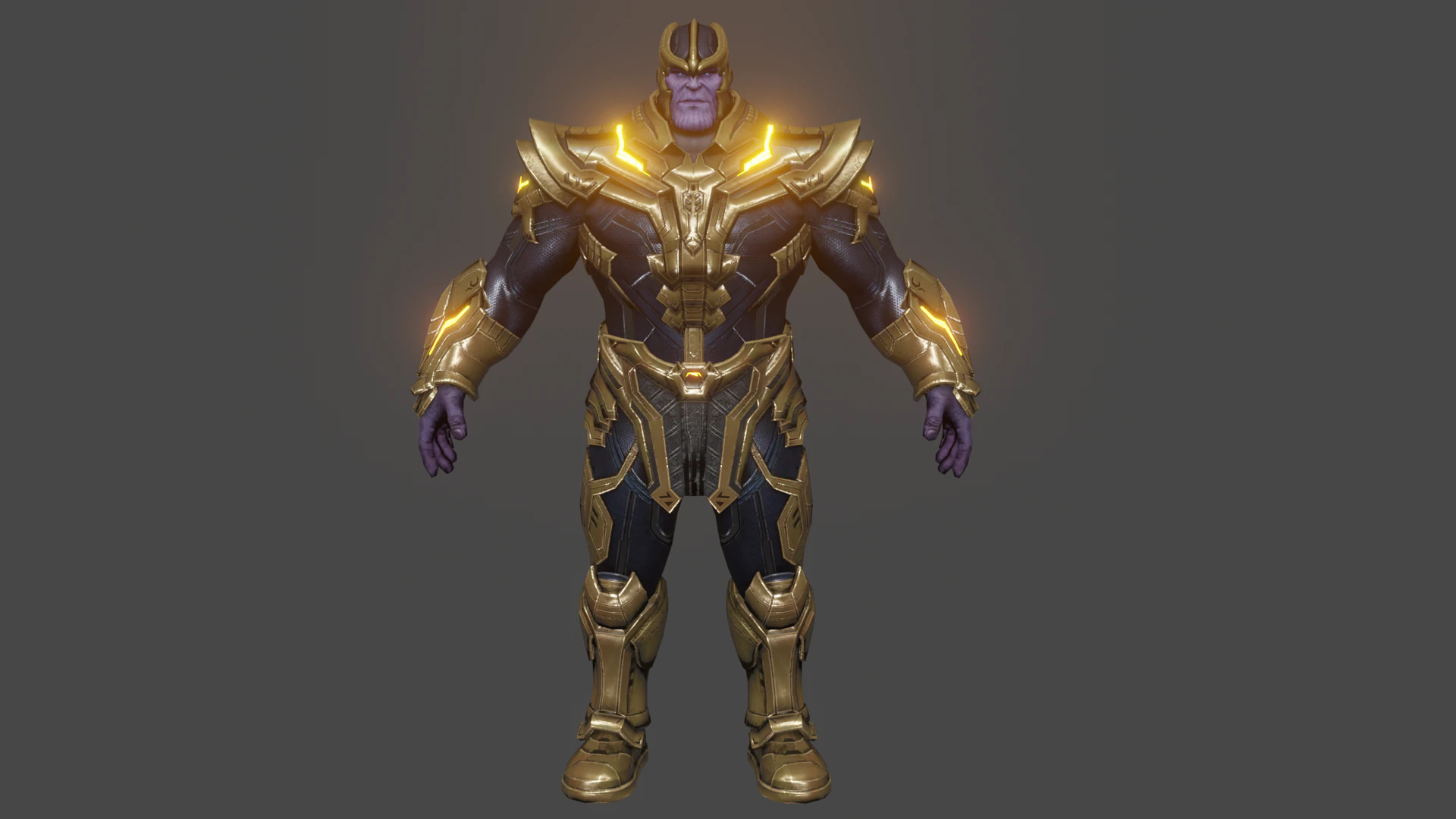 Thanos Low-poly 3D Model .c4d .max .obj .3ds .fbx .stl .blend