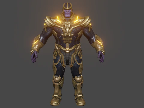 Thanos baixo poli Modelo 3D