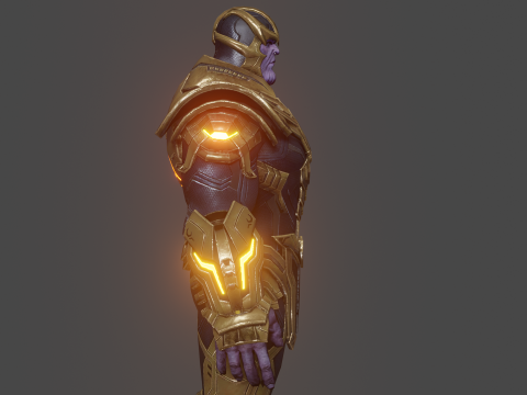 Thanos Low-poly 3D Model