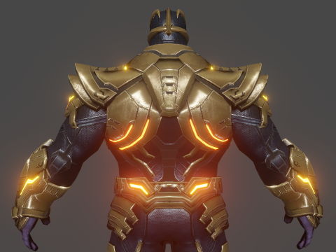 Thanos Low-poly 3D Model