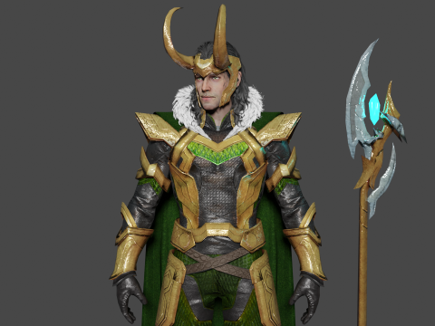 Loki Low-poly Modelo 3D