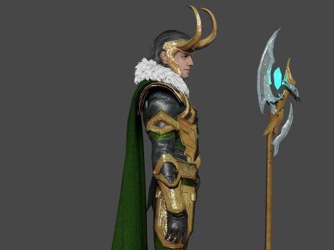 Loki Low-poly Modelo 3D
