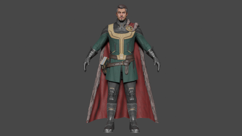 Secret Wars Doctor Strange Low-poly 3D मॉडल .c4d .max .obj .3ds .fbx .stl .blend 