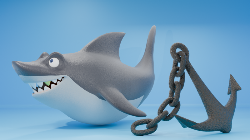 ANCHOR SHARK Modelo de impresión 3D .c4d .max .obj .3ds .fbx .stl .blend
