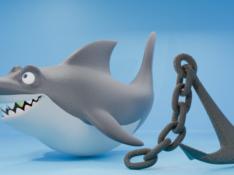 ANCHOR SHARK 3D Print Model