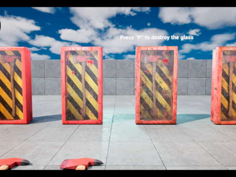 Fire Axe and Emergency Box 3D Модель