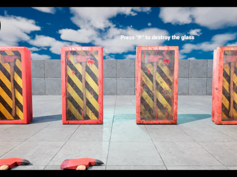 Fire Axe and Emergency Box 3D Model