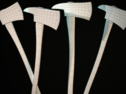 Fire Axe and Emergency Box 3D Модель