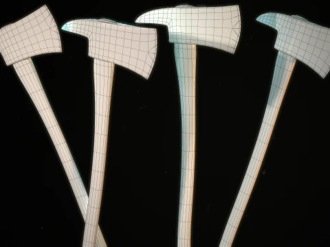 Fire Axe and Emergency Box 3D Model