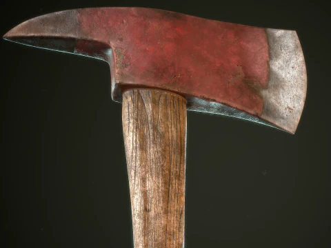 Fire Axe and Emergency Box 3D Model