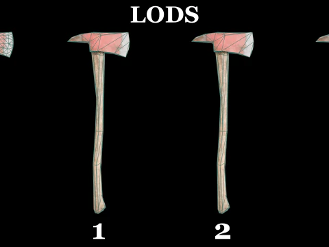 Fire Axe and Emergency Box 3D Model