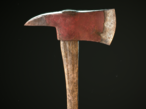 Fire Axe and Emergency Box 3D Модель