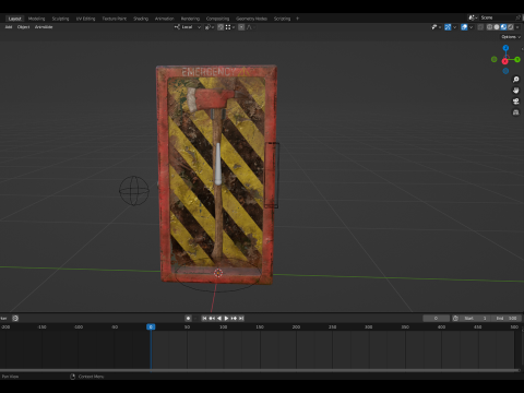 Fire Axe and Emergency Box 3D Модель