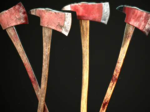Fire Axe and Emergency Box 3D Model