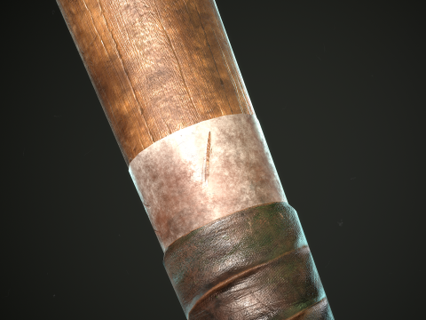 PROCEDURAL BASEBALL BAT Customize the baseball bat materials and meshes 3D Модель