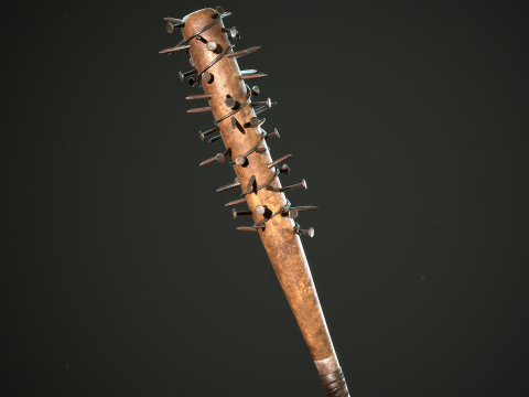 PROCEDURAL BASEBALL BAT Customize the baseball bat materials and meshes 3D Модель