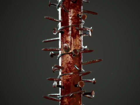 PROCEDURAL BASEBALL BAT Customize the baseball bat materials and meshes 3D Model