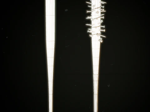 PROCEDURAL BASEBALL BAT Customize the baseball bat materials and meshes 3D Model