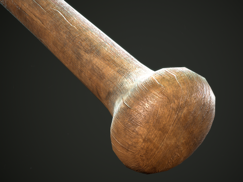 PROCEDURAL BASEBALL BAT Customize the baseball bat materials and meshes 3D Модель