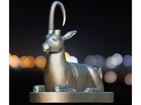 Tarro de ung&uuml;ento en forma de cabra mont&eacute;s Modelo de impresión 3D