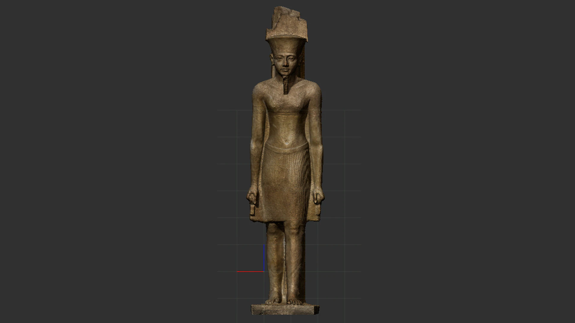 Statue of Amun with the facial features of Tutankhamun 3D Model .c4d .max .obj .3ds .fbx .stl .blend 