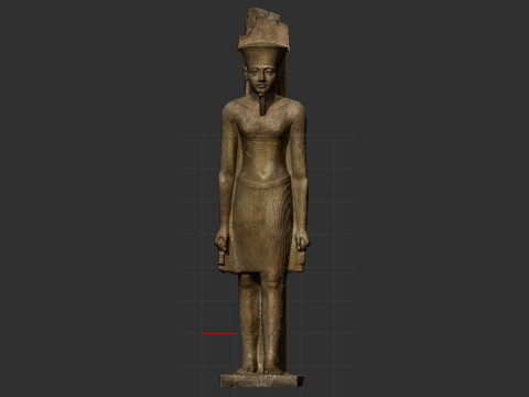 Statue of Amun with the facial features of Tutankhamun 3D Model
