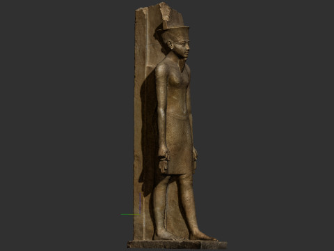 Statue of Amun with the facial features of Tutankhamun Modello 3D
