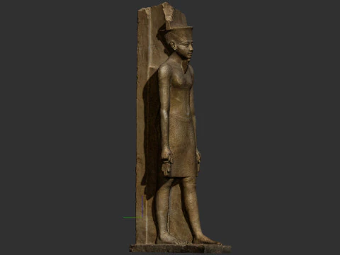 Statue of Amun with the facial features of Tutankhamun 3D Model