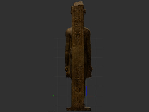Statue of Amun with the facial features of Tutankhamun Modello 3D