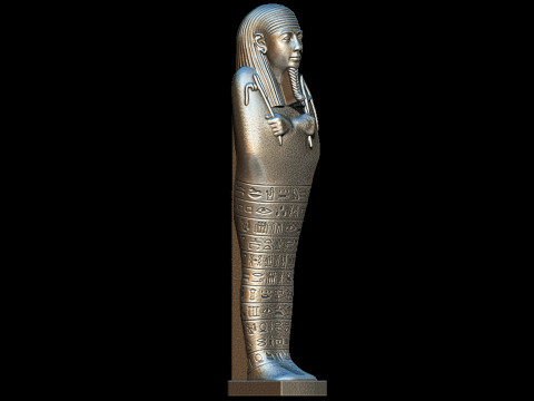 3D Ushabti figher full details Modello di stampa 3D