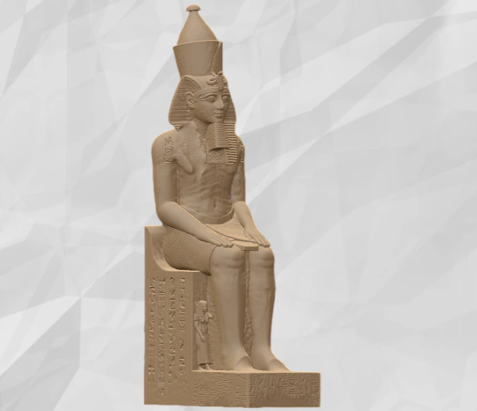 Ramesses II Enthroned Statue 3D Print Model .c4d .max .obj .3ds .fbx .stl .blend 