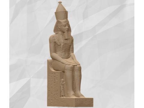 Ramesses II Enthroned Statue 3D Принт Модель