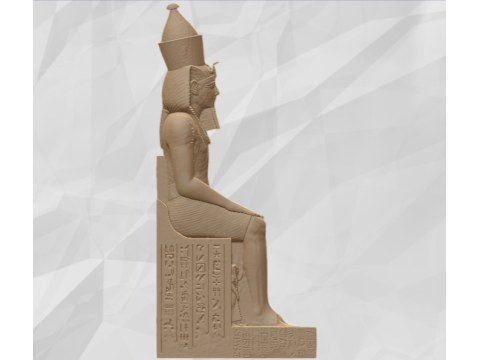 Ramesses II Enthroned Statue 3D Print Model