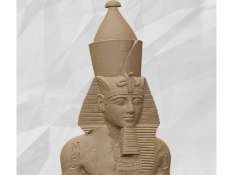 Ramesses II Enthroned Statue 3D Print Model
