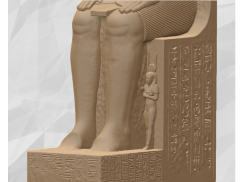 Ramesses II Enthroned Statue 3D Print Model