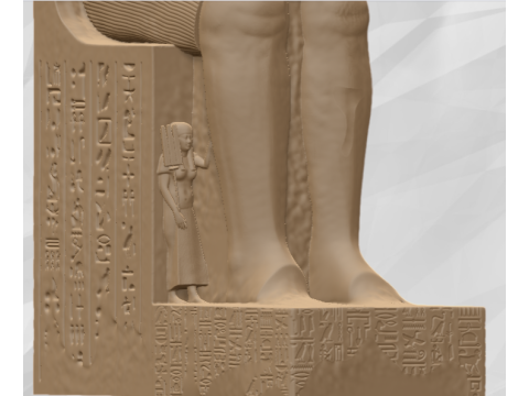 Ramesses II Enthroned Statue 3D Print Model