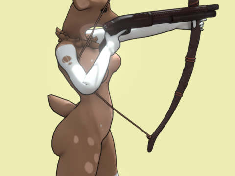Furry deer 3D 모델