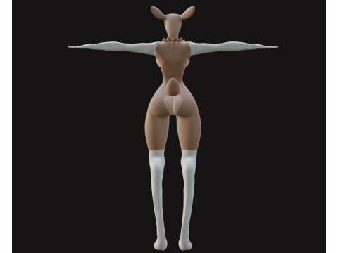 Furry deer 3D Модель