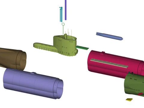 Uboat XXIII submarine 3D Print Model