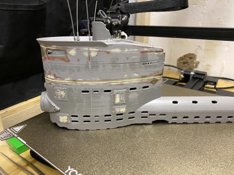 Uboat XXIII submarine 3D Print Model