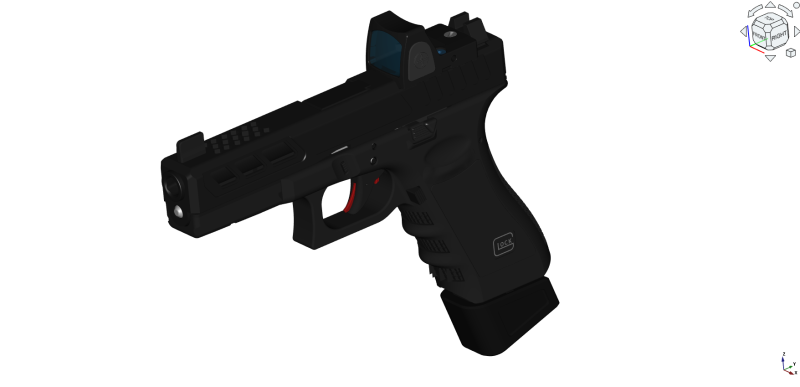 Glock 17 Full CAD model 3D 모델 .c4d .max .obj .3ds .fbx .stl .blend