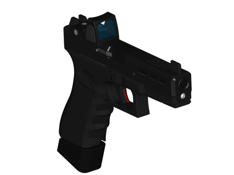 Glock 17 Full CAD model 3D Model