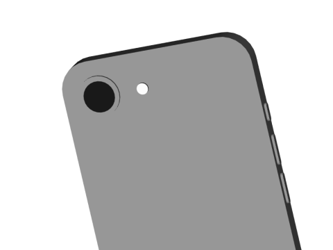 IPhone 16e CAD Model Model Cetak 3D