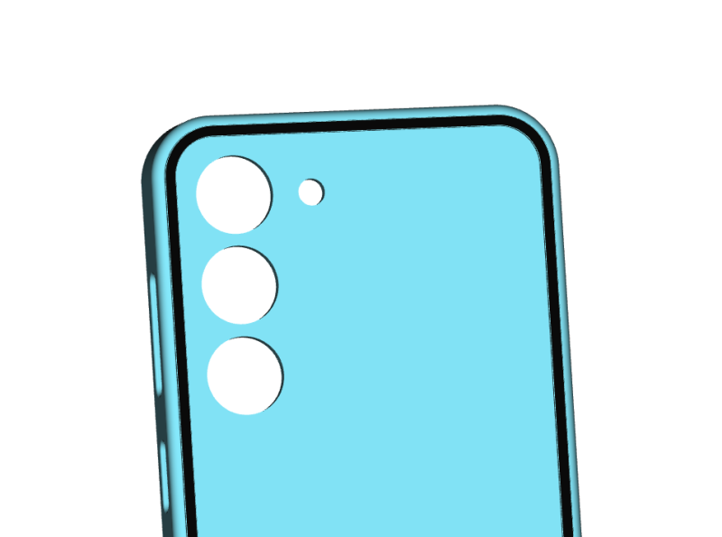 Samsung Galaxy S23 case 3D 프린트 모델 .c4d .max .obj .3ds .fbx .stl .blend 