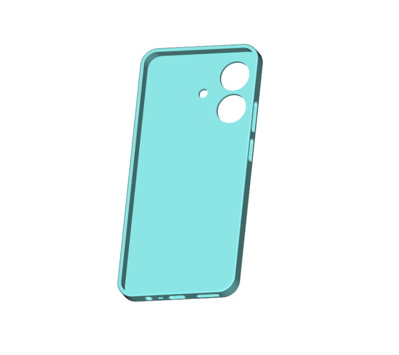 Realme Note 60 Case 3D Print Model .c4d .max .obj .3ds .fbx .stl .blend 