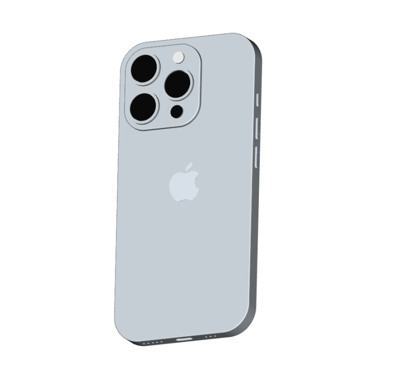 Apple iPhone 16 Pro CAD Model 3D Print Model .c4d .max .obj .3ds .fbx .stl .blend 