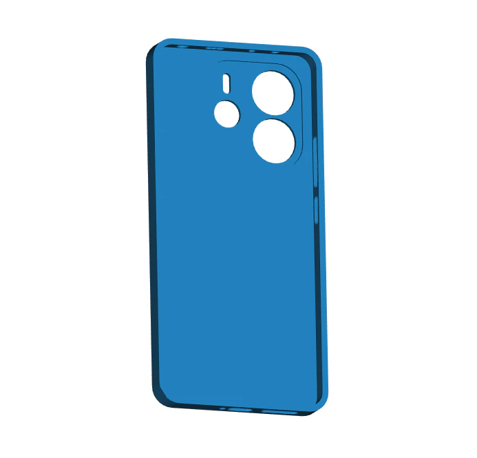 Xiaomi Redmi Note 14 4G Case 3D Print Model .c4d .max .obj .3ds .fbx .stl .blend 