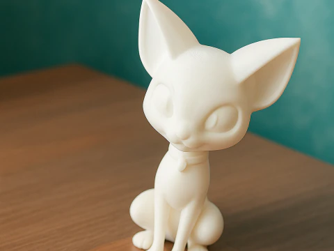 Black Cat Figurine 3D Print Model