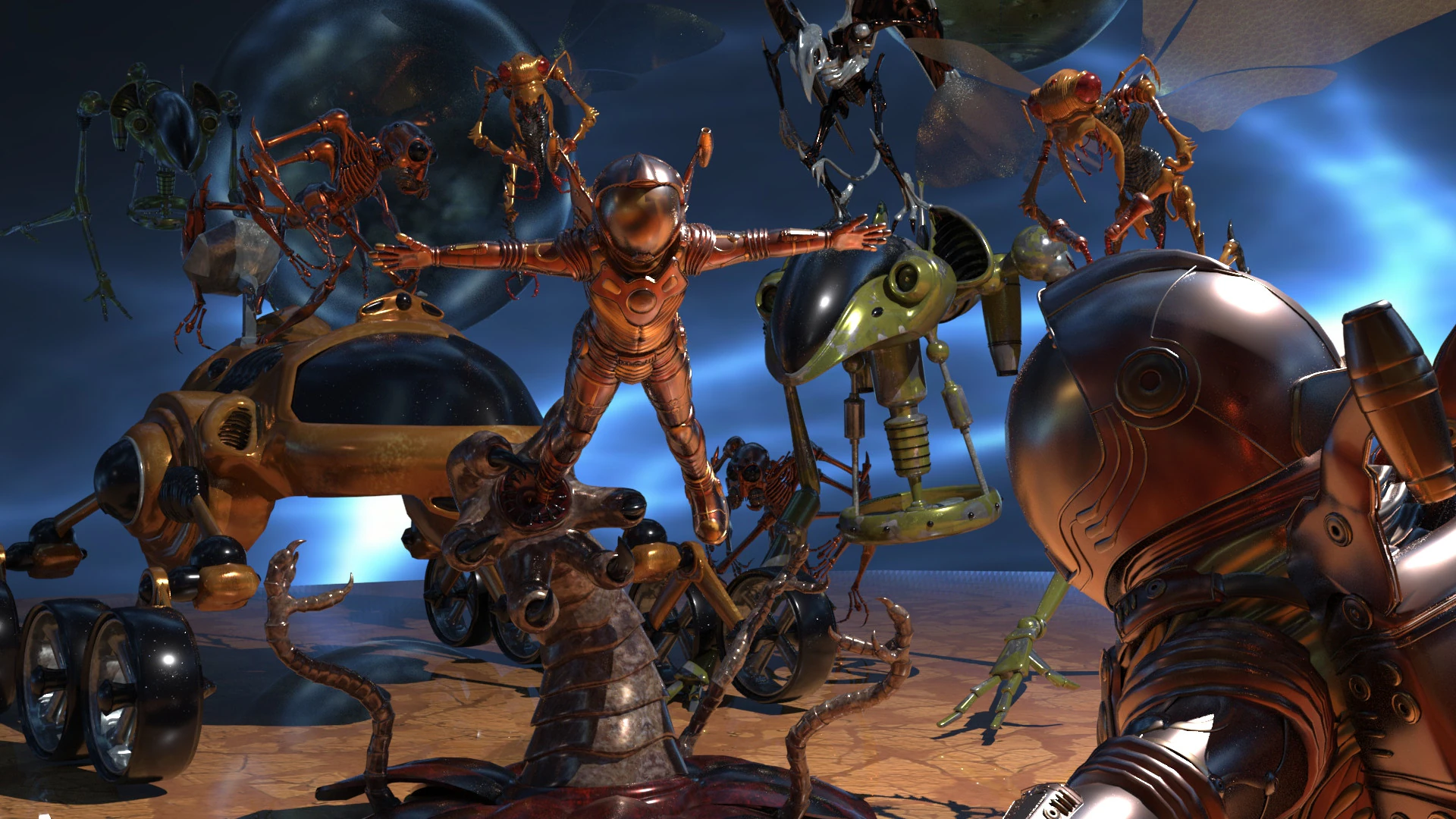 Space Creatures Pack 3D Model .c4d .max .obj .3ds .fbx .stl .blend 