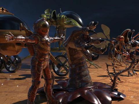 Space Creatures Pack 3D Model